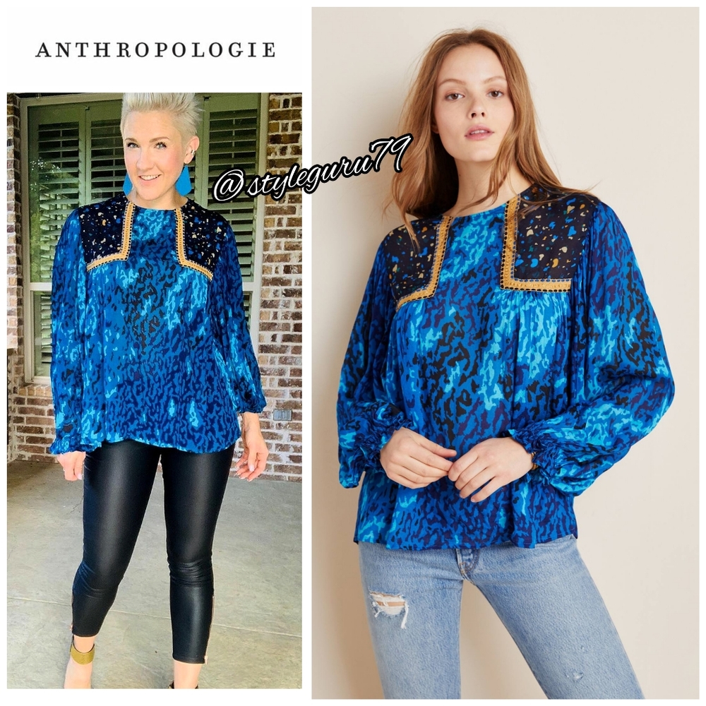 NWT, Anthropologie, Miranda Peasant Blouse, Small